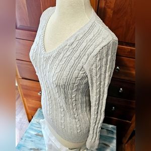 St. Johns Bay,  Medium,  Cotton blend Sweater. Dove Grey.